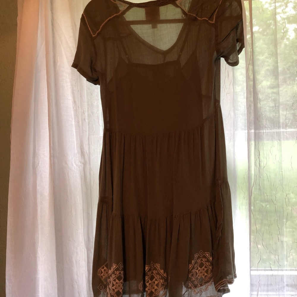Green hippie dress